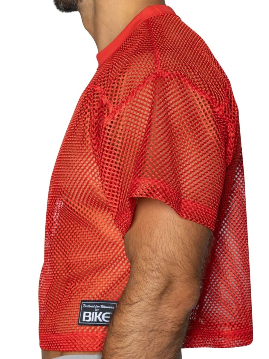 BIKE Athletic BAM134 Short Sleeve Practice Jersey Top Color Red