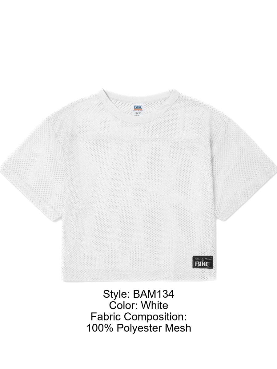 BIKE Athletic BAM134 Short Sleeve Practice Jersey Top Color White