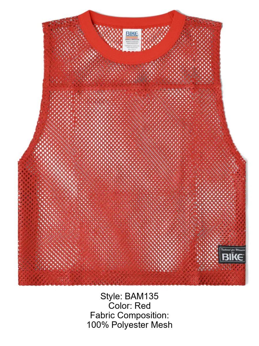 BIKE Athletic BAM135 Elevate Your Training Sleeveless Practice Jersey Color Red