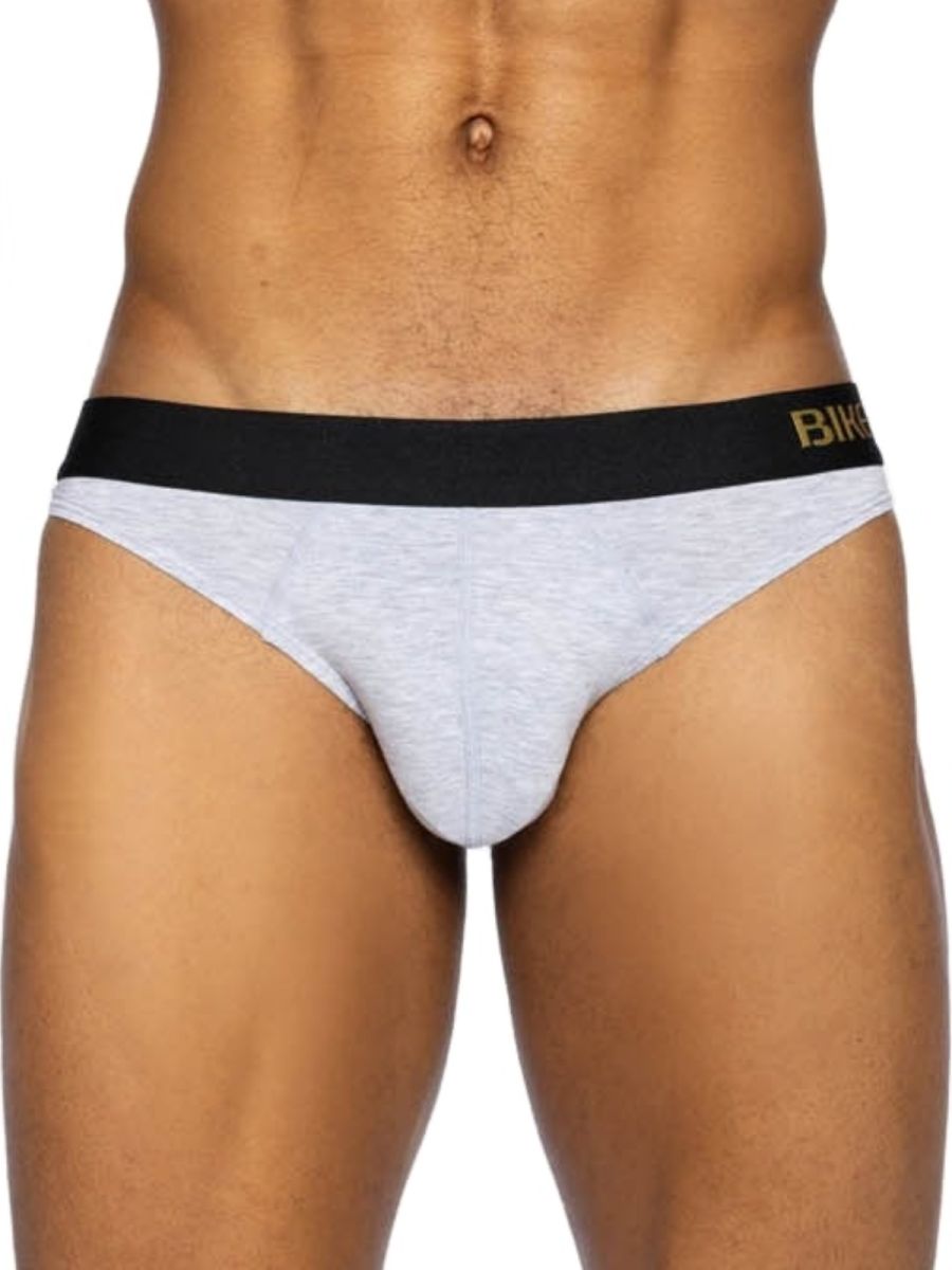 BIKE Athletic BAS319 Active Bold Style Thong for the Modern Man Color Light Gray