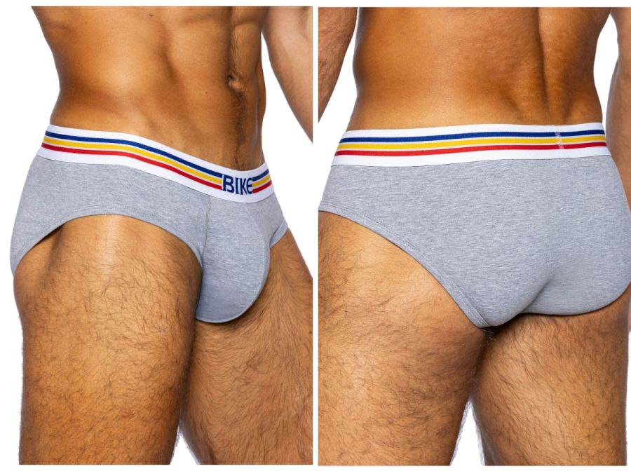 BIKE Athletic BAS327 Stretch Cotton Comfortable Brief Color Gray