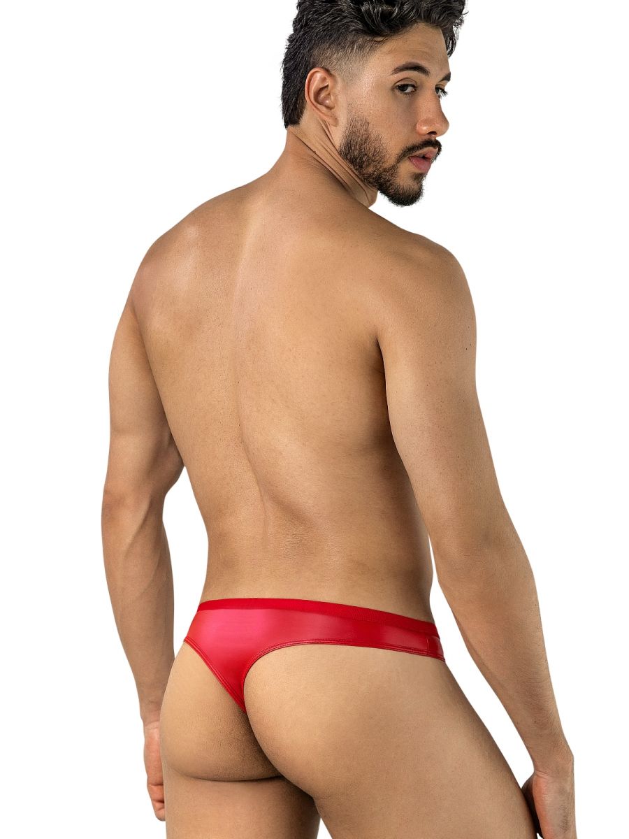 CandyMan 95009 Mens Intimate Sheer Lace Thongs Red