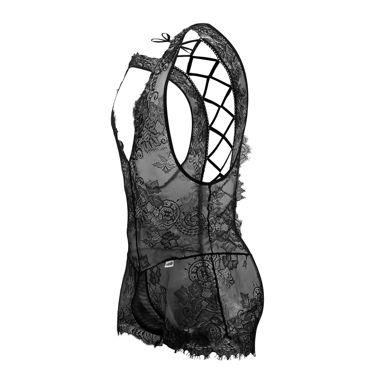 CandyMan 99743 Lace Bodysuit Black