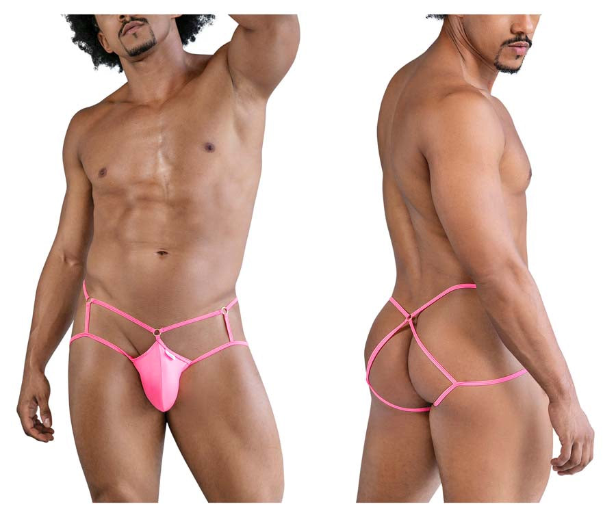CandyMan 99831 Cage Mens Jockstrap Hot Pink