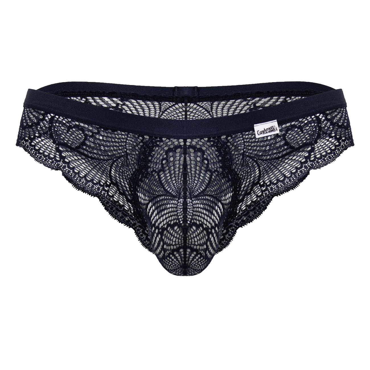 CandyMan 99868 Mens Sexy Lace Briefs Navy
