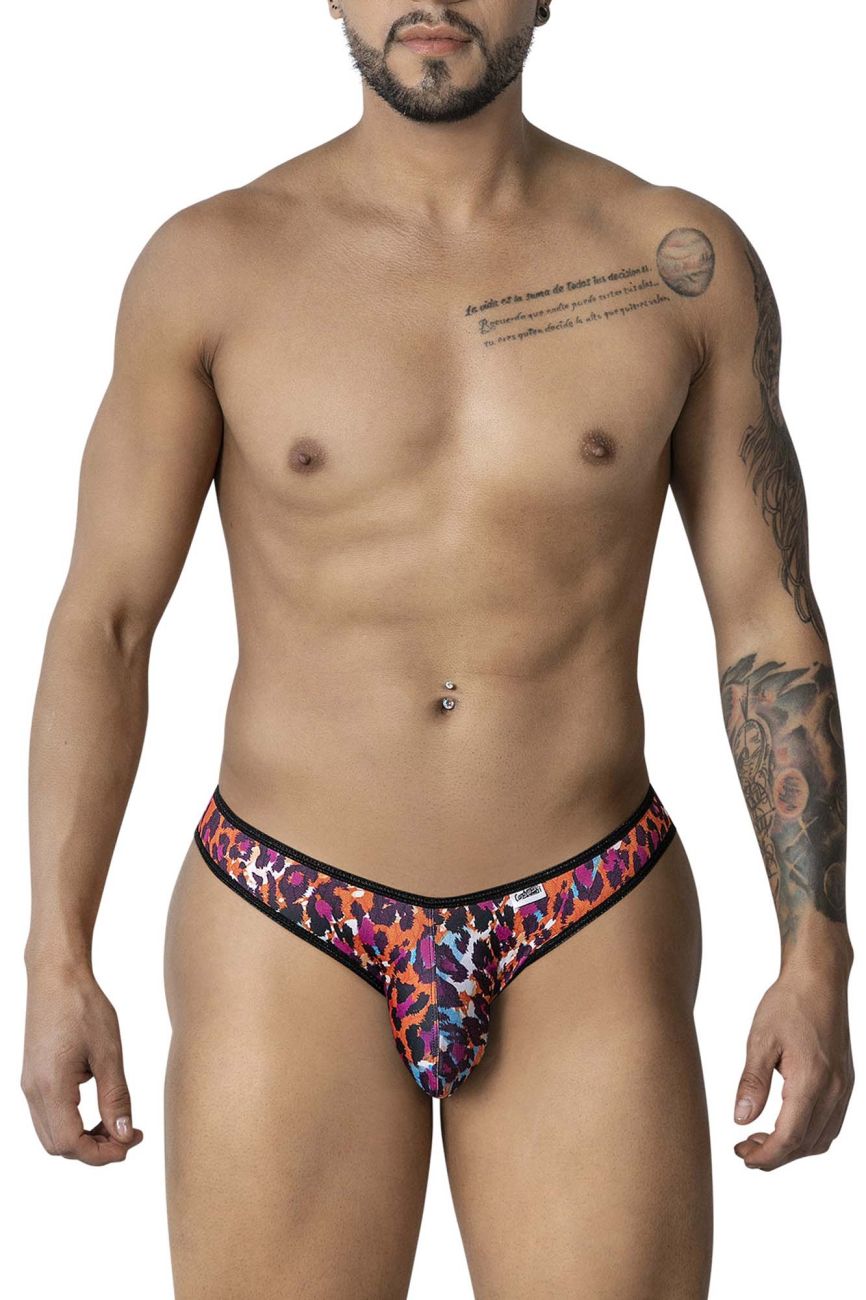 CandyMan 99876 Mens Daring Cut Out Leopard Briefs Animal Print