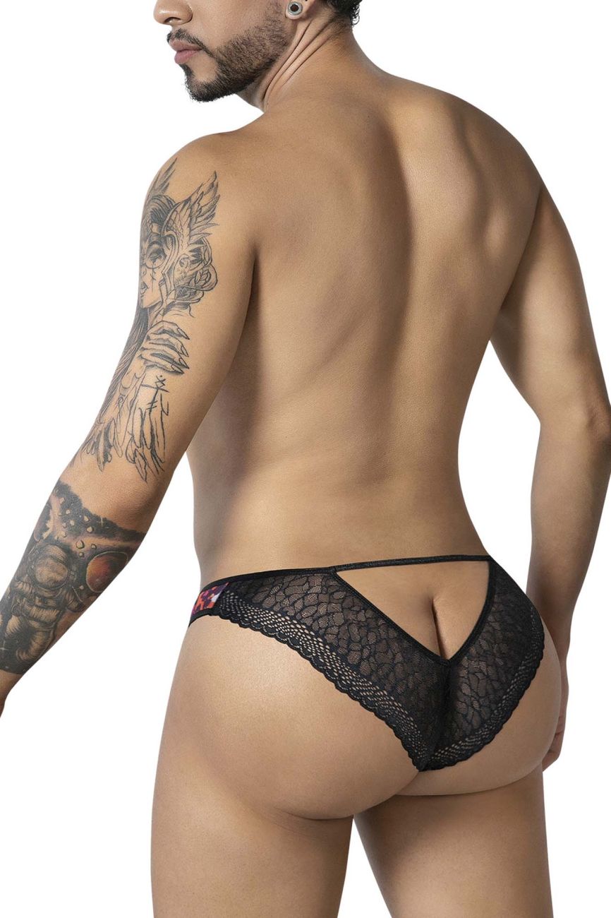 CandyMan 99876 Mens Daring Cut Out Leopard Briefs Animal Print