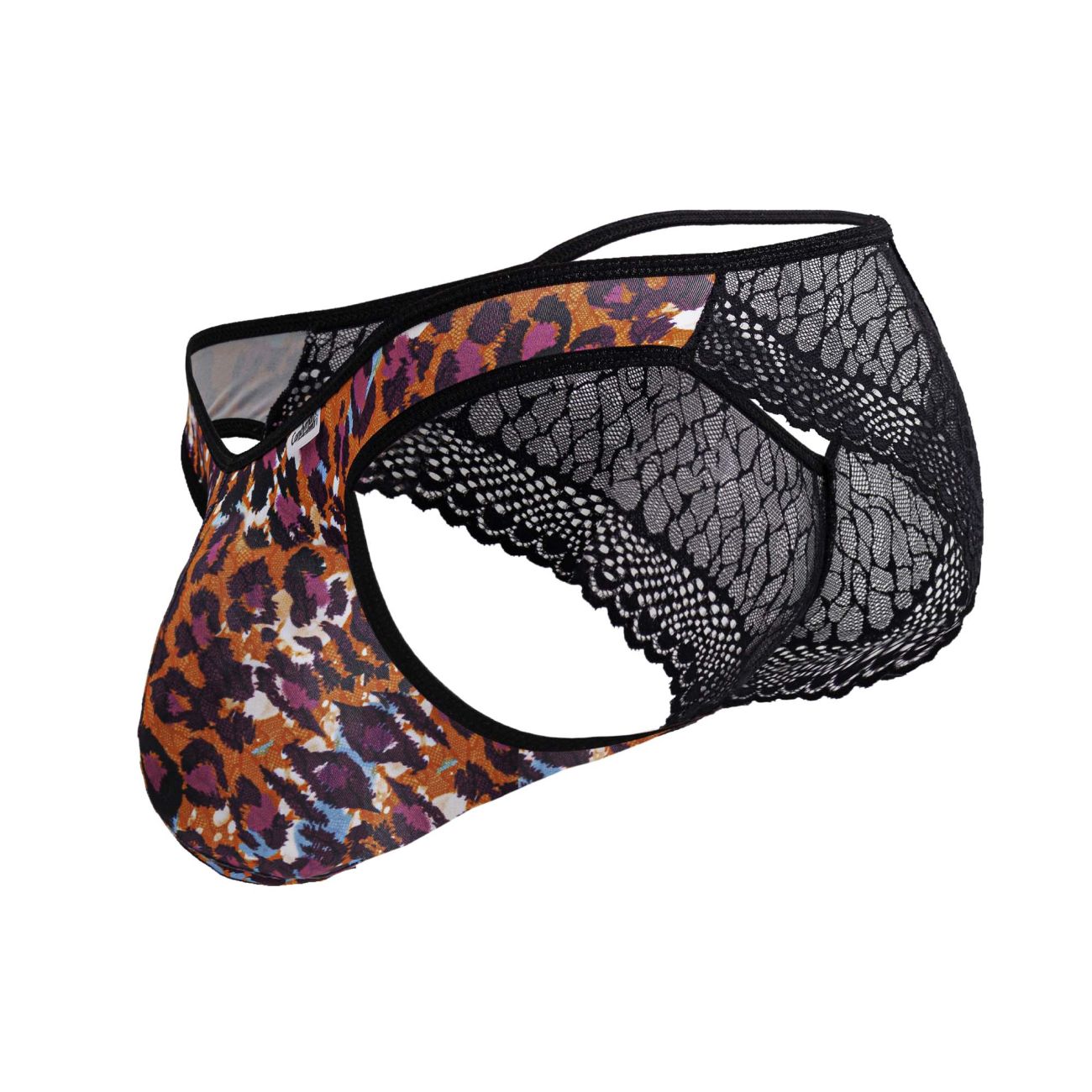 CandyMan 99876 Mens Daring Cut Out Leopard Briefs Animal Print