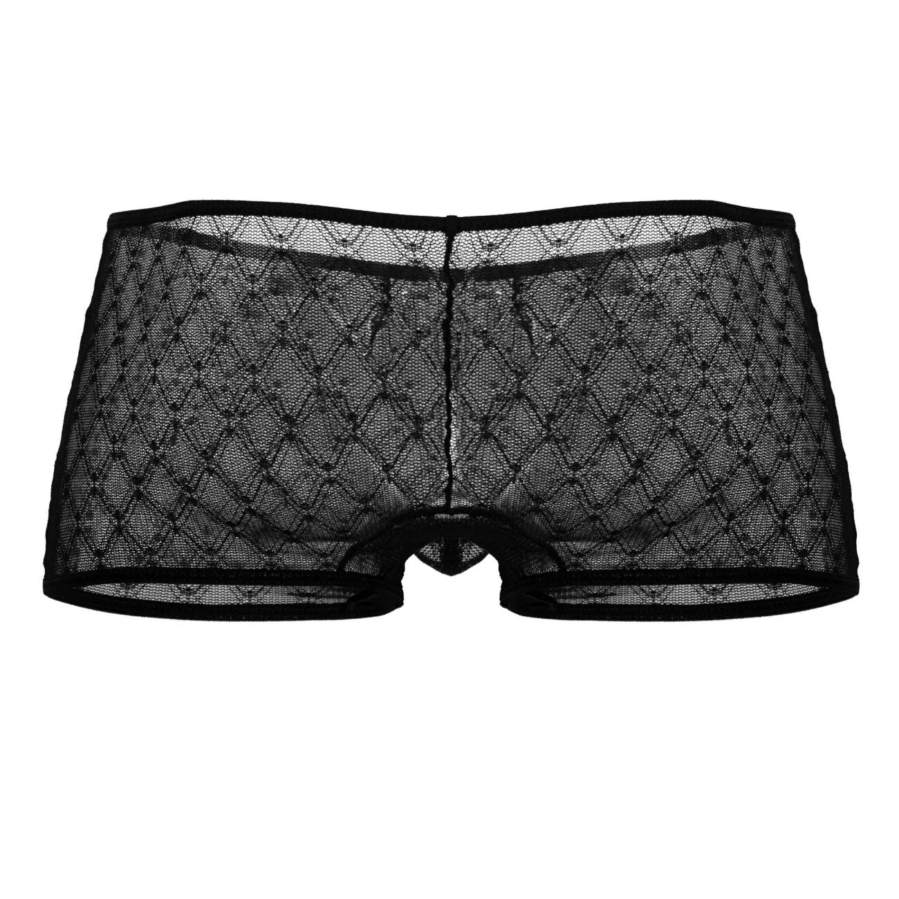 CandyMan 99896 Mens Geometric Mesh Trunks Black