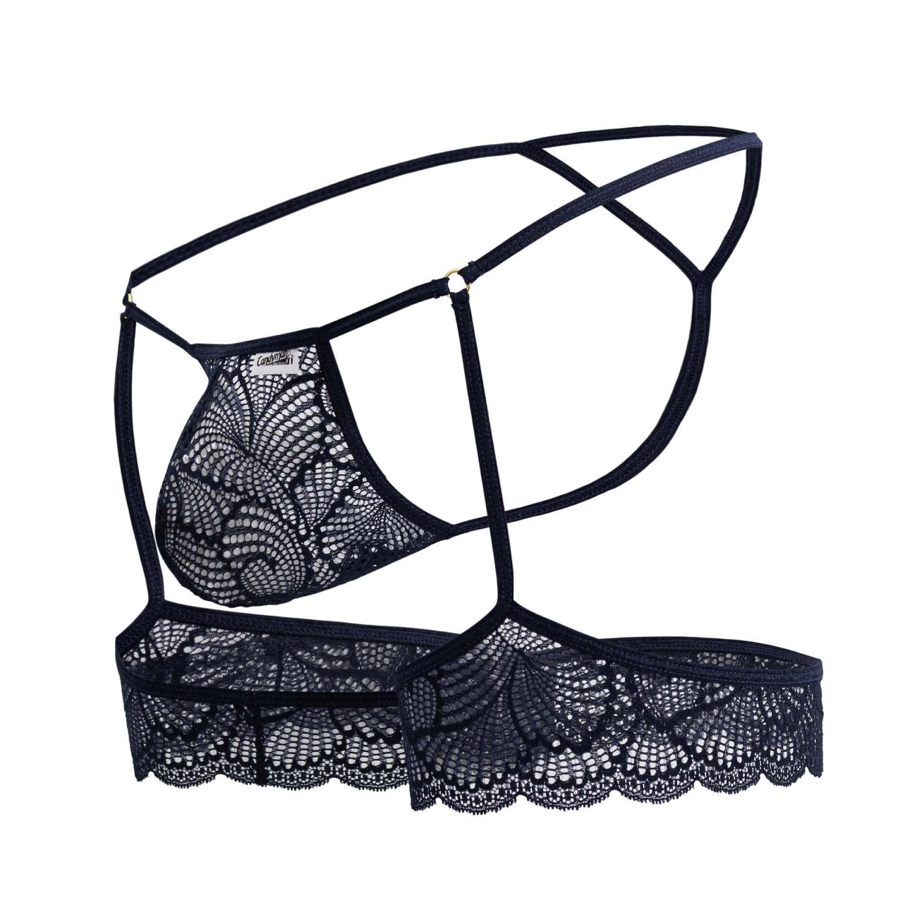 CandyMan 99906 Mens Sexy Garter Lace Thongs Navy Plus Sizes