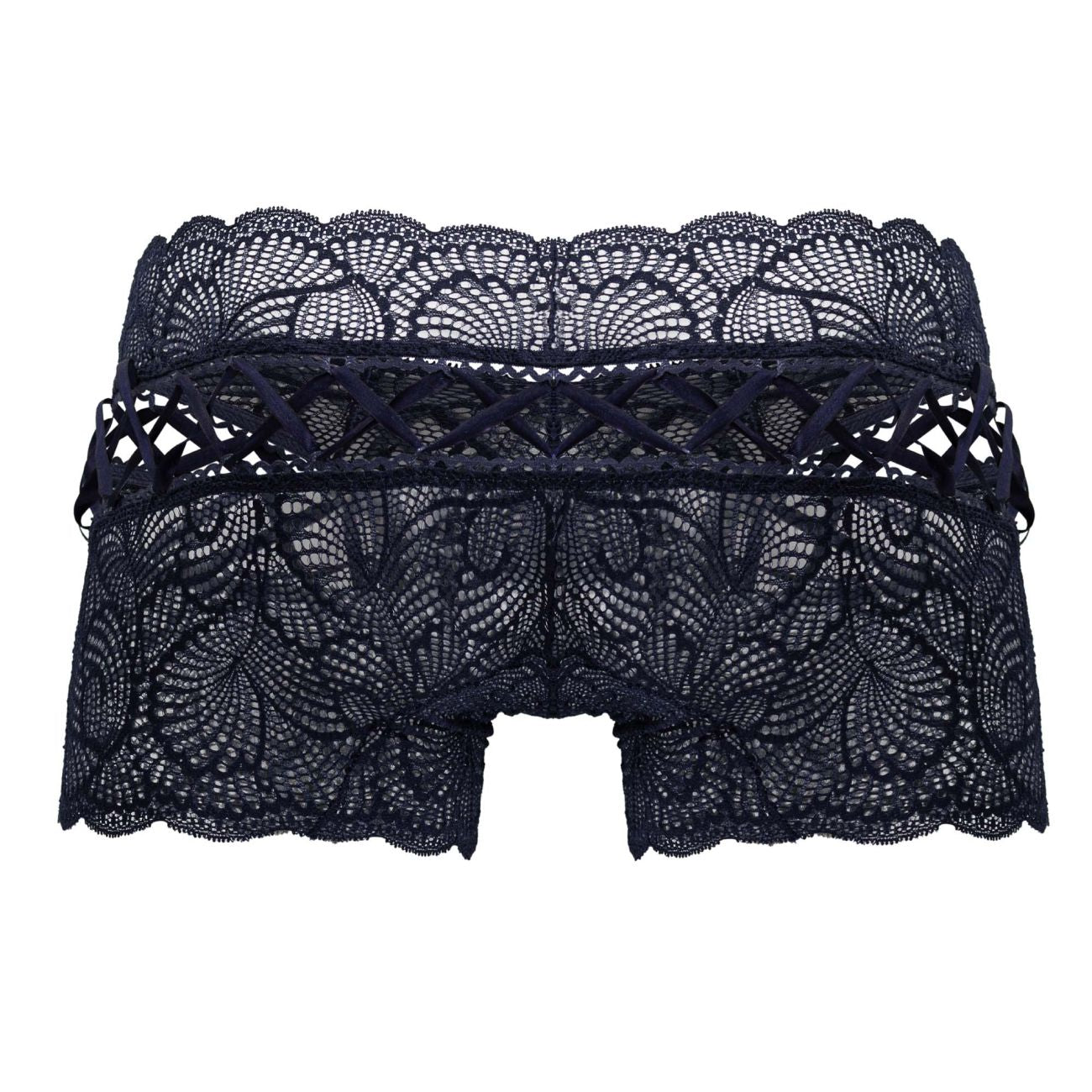 CandyMan 99916 Mens Sexy Lace Boxer Brief Trunks Navy