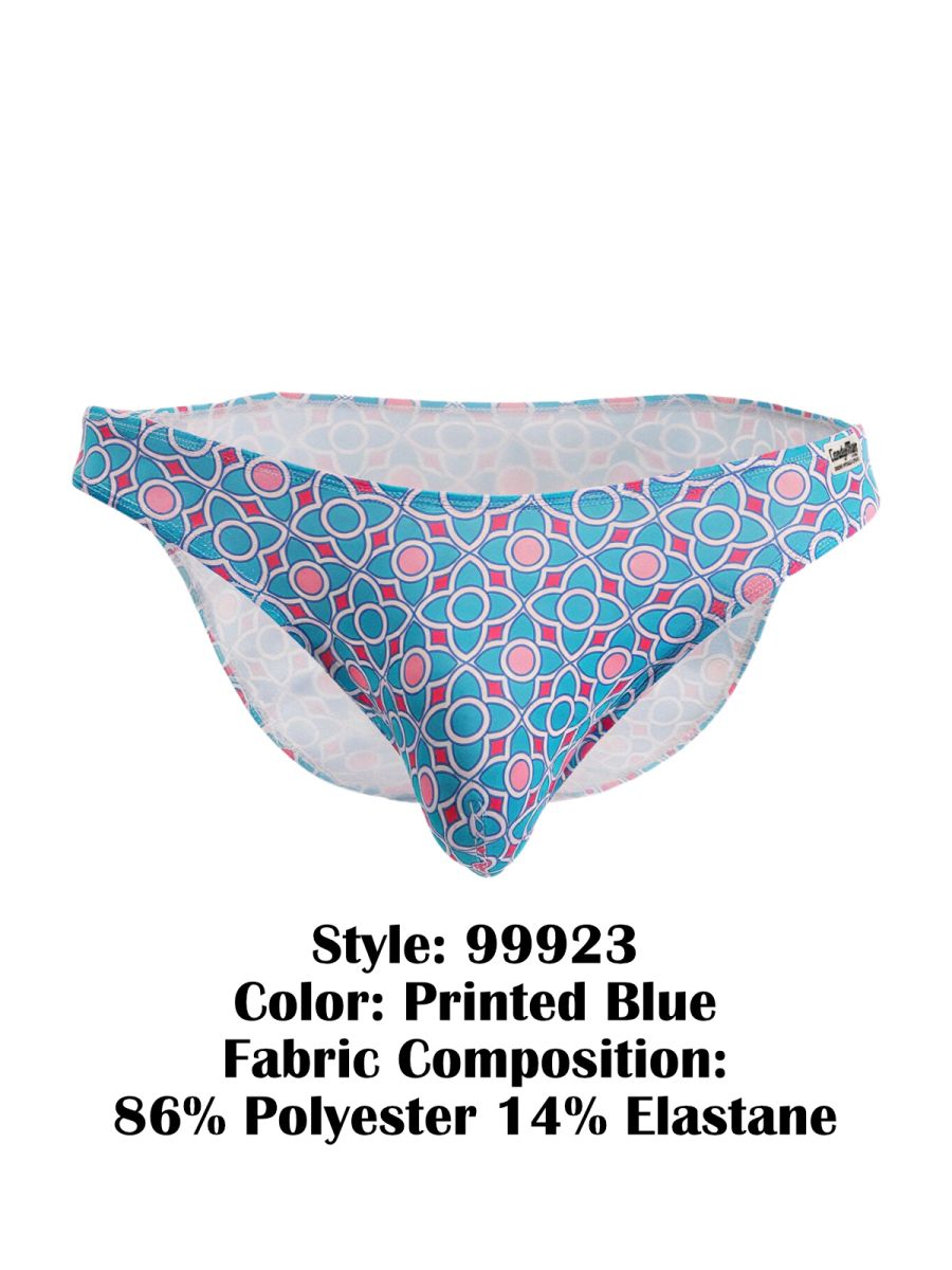 CandyMan 99923 Mens Vacation Energy Bikini Underwear Printed Blue