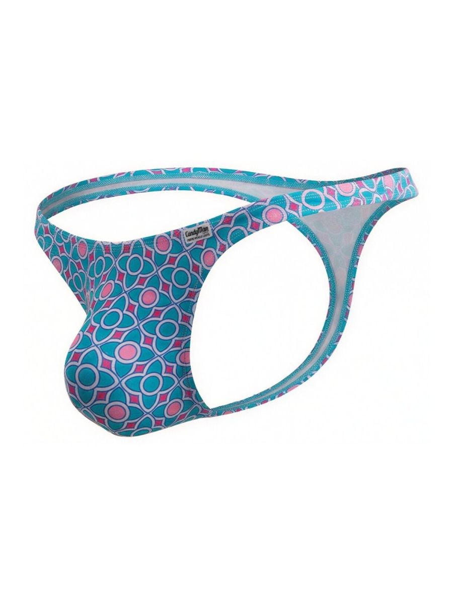 CandyMan 99924 Mens Colourful Modern Vibe Thongs Printed Blue