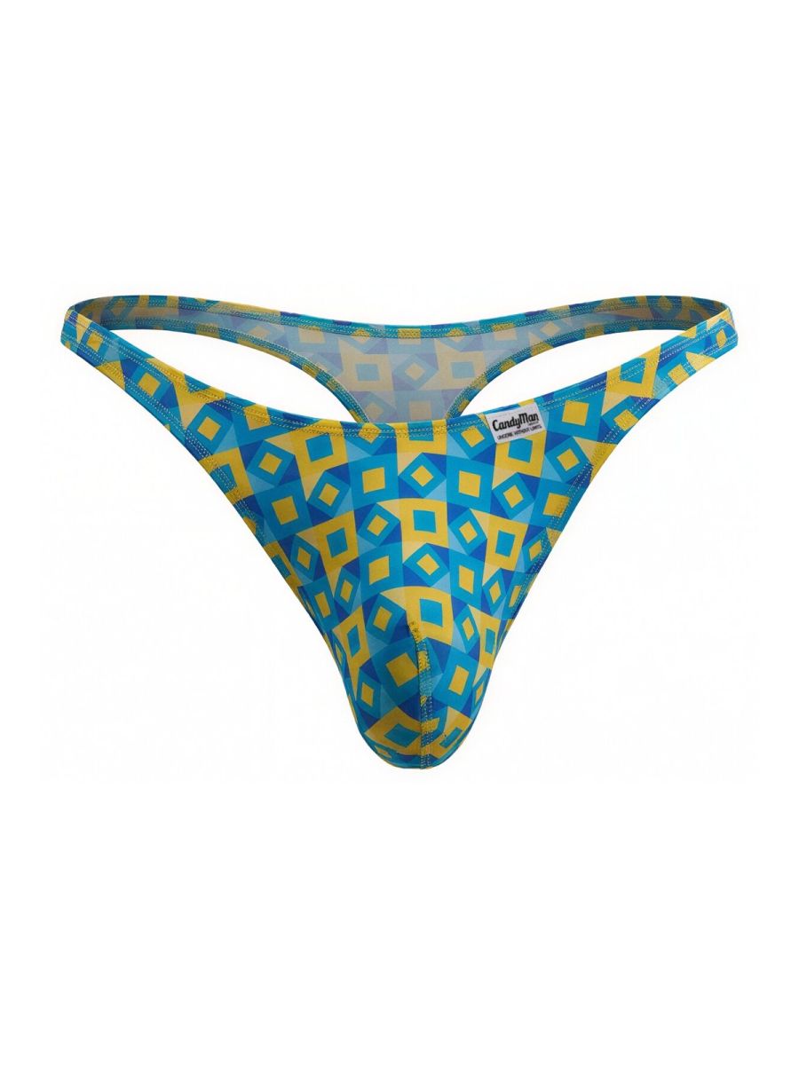 CandyMan 99924 Mens Colourful Modern Vibe Thongs Printed Turquoise