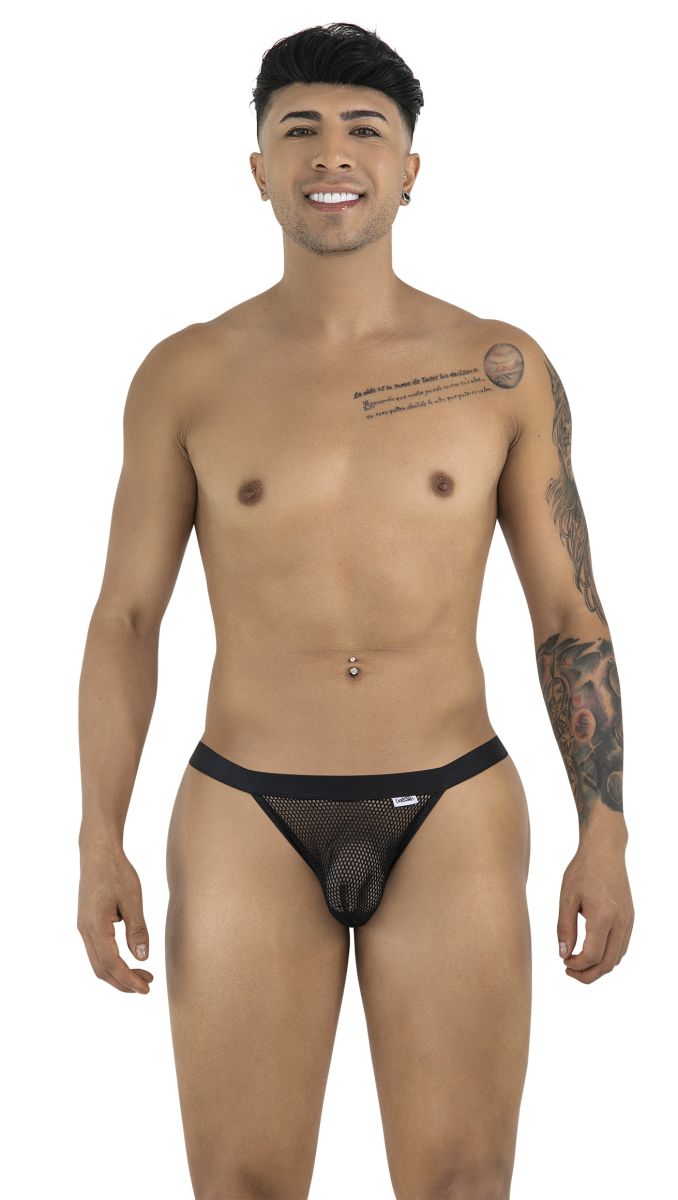 CandyMan 99933 Mens Sexy See-Through Mesh Bikini Black Mesh
