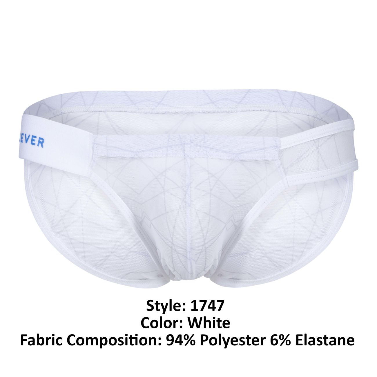 Clever 1747 Geometric Bikini Black White