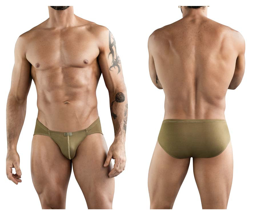 Clever 1775 Optimo Mens Sleek Contoured Pouch Briefs Green