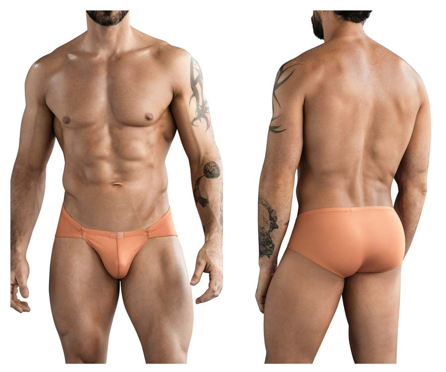 Clever 1775 Optimo Mens Sleek Contoured Pouch Briefs Ochre