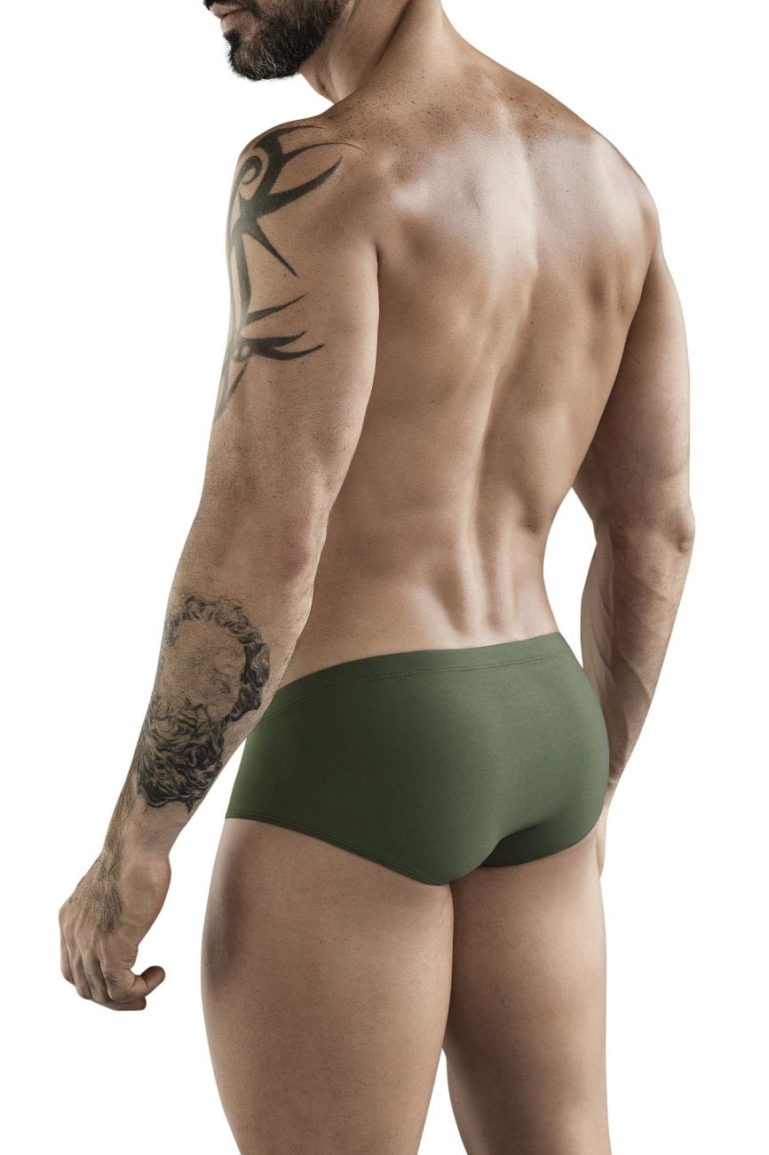 Clever 1781 Maya Mens Minimalist Look Briefs Dark Green