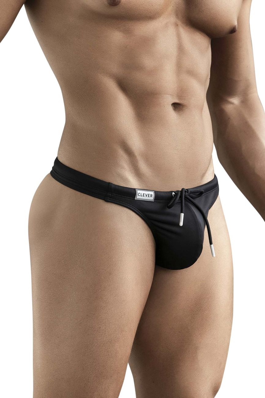 Clever 1789 Rio Male Sexy Swim Thongs Black