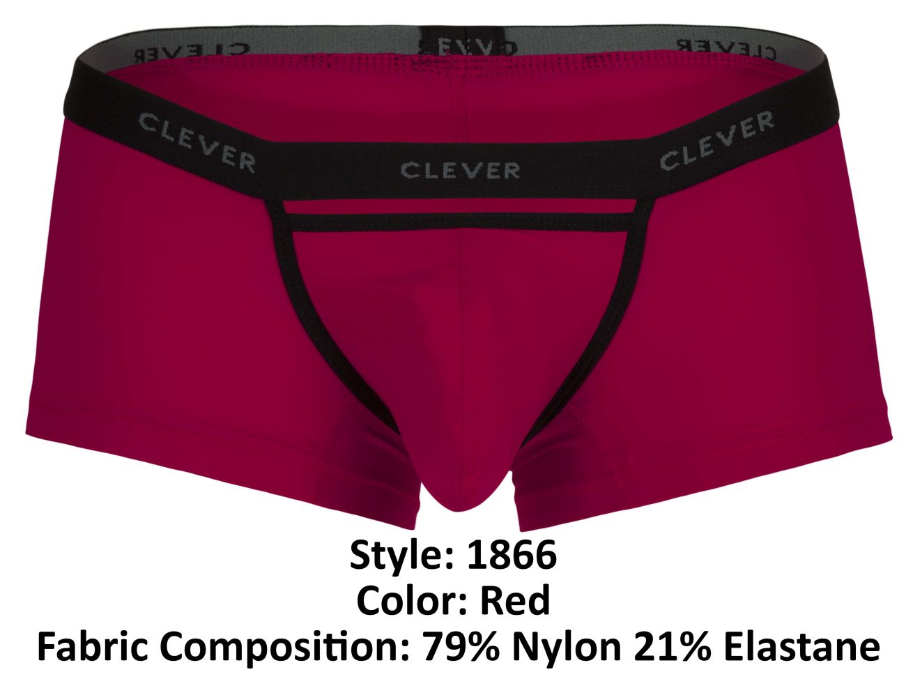 Clever 1866 Mens Tokio Cut Out Front Trunks Red