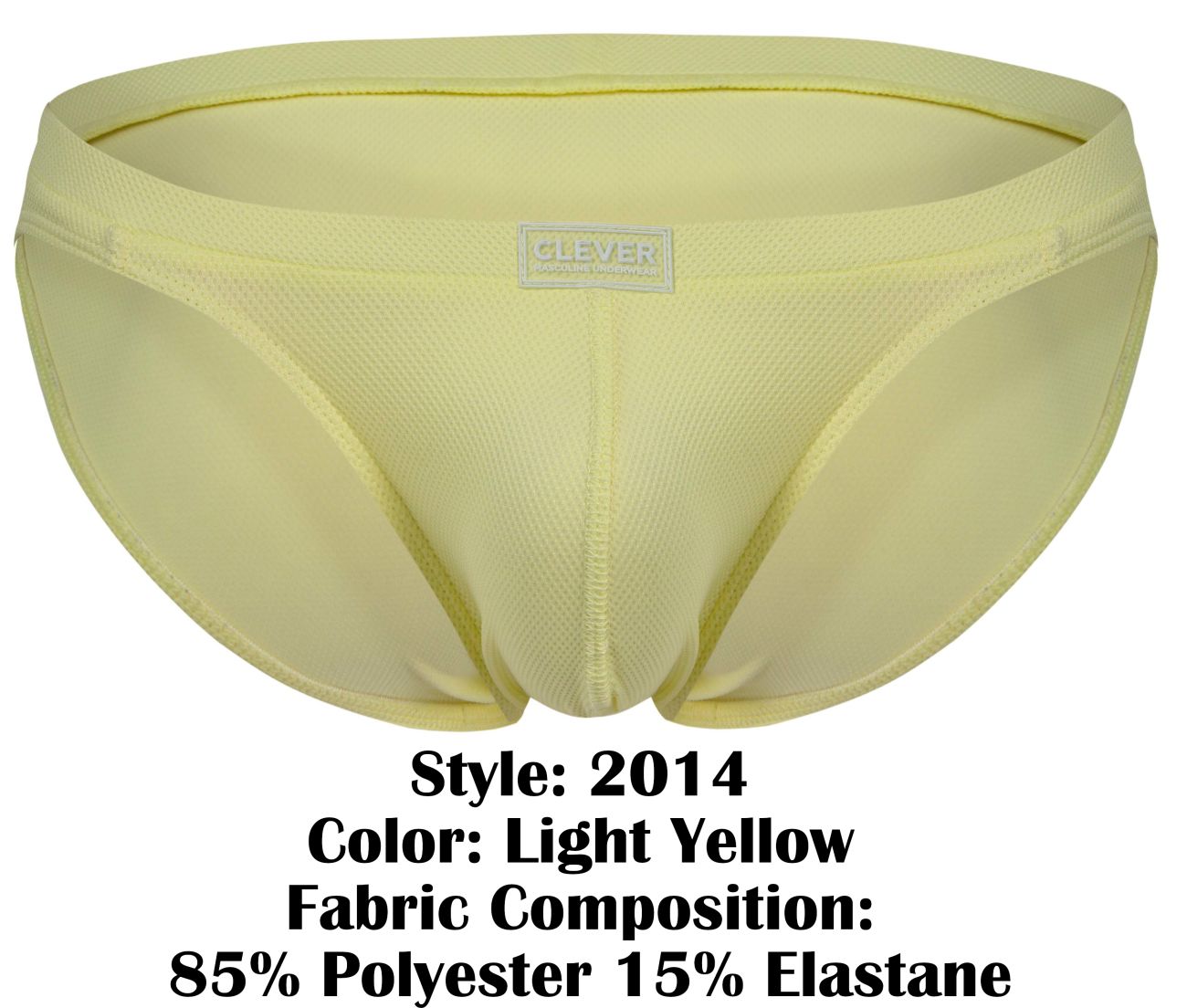 Clever 2014 Reto Mens Smooth Lightweight Briefs Light Yellow