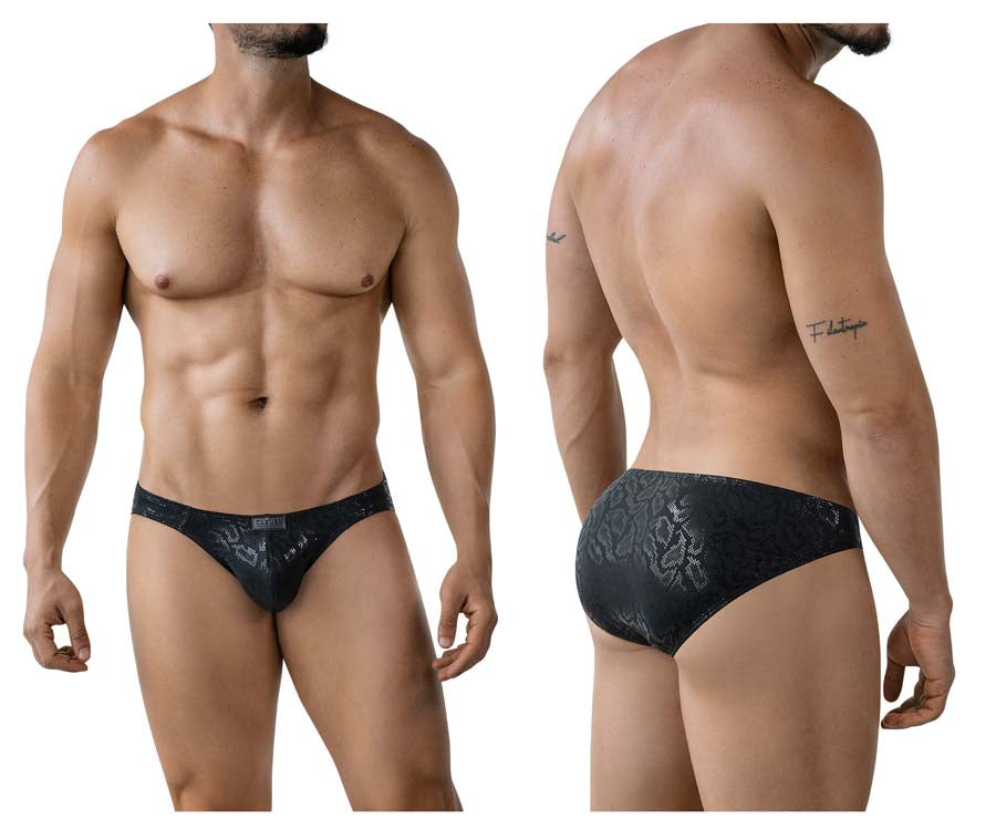 Clever 2040 Mens Luxe Bikini Briefs Black