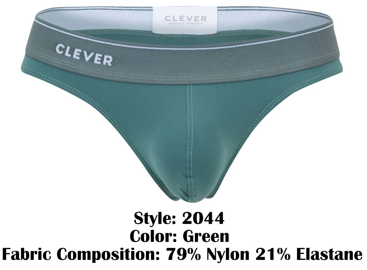 Clever 2044 Mendoza Mens Supportive & Sexy Thongs Green