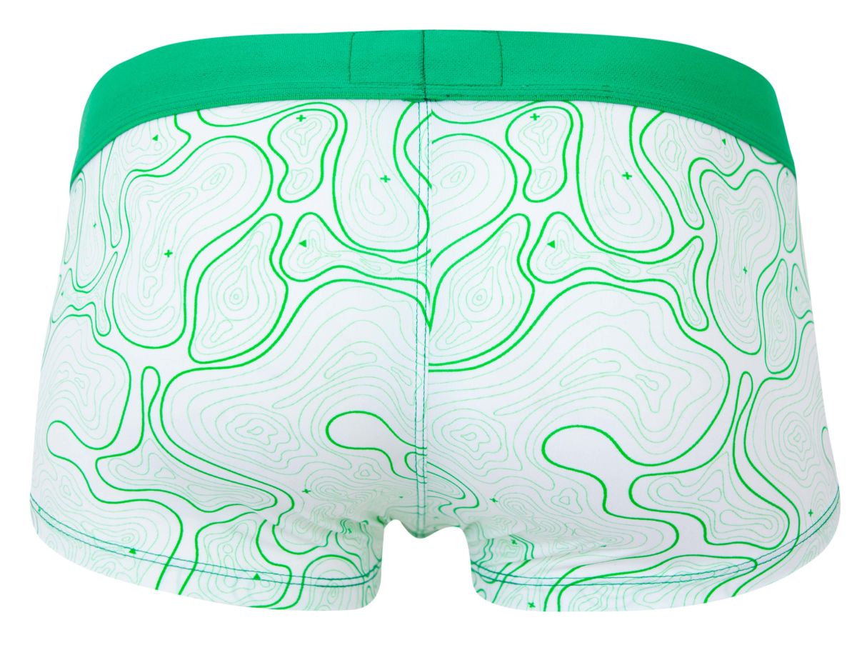 Clever 2056 Maze Mens Sporty Modern Trunks Green