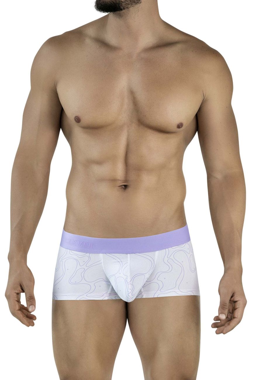 Clever 2056 Maze Mens Sporty Modern Trunks Lilac