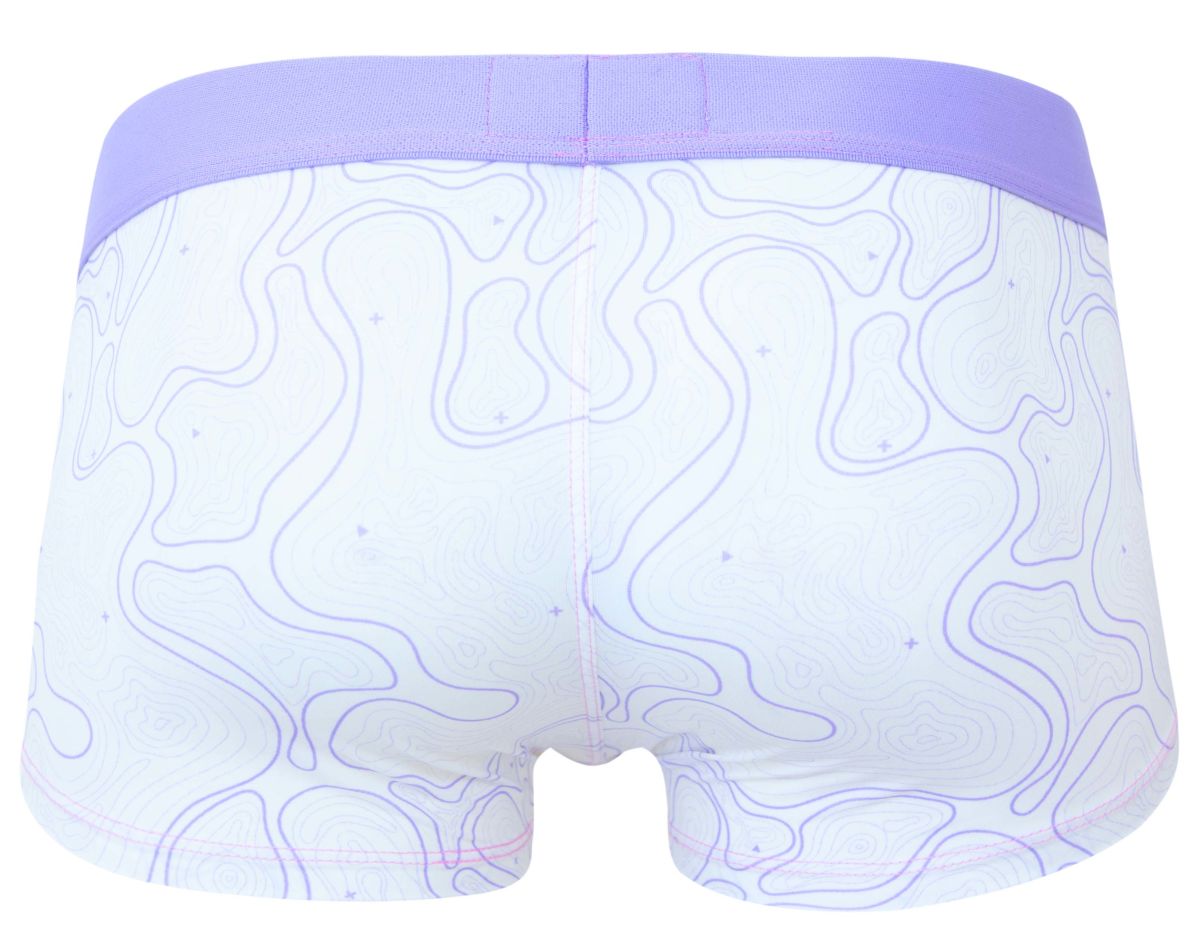 Clever 2056 Maze Mens Sporty Modern Trunks Lilac
