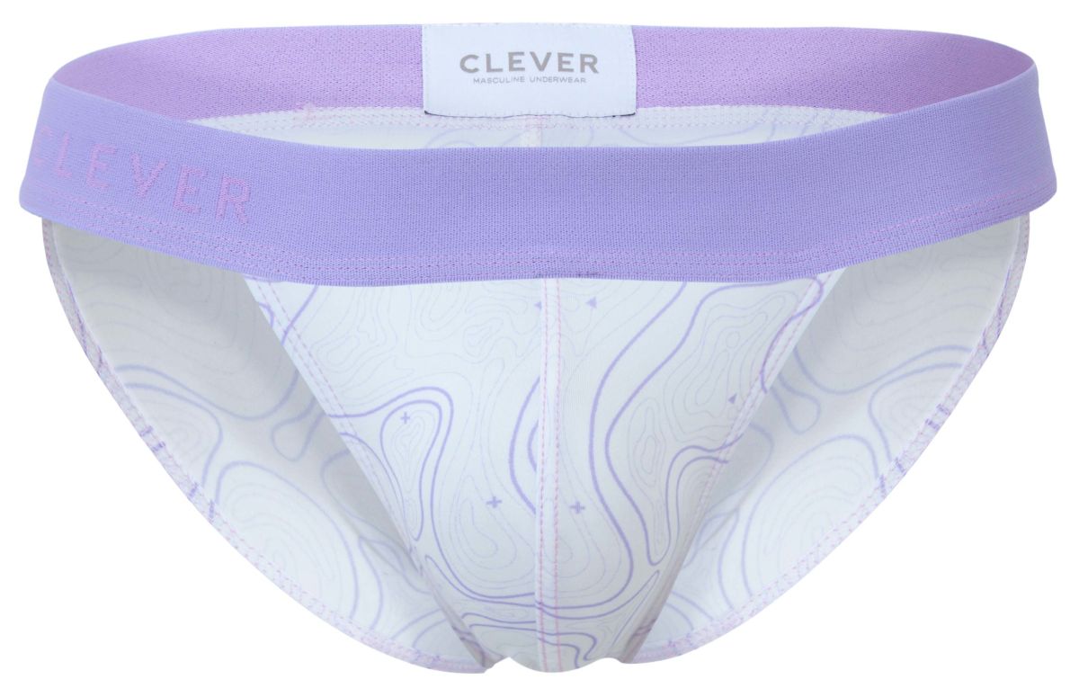 Clever 2057 Maze Mens Sporty Modern Bikini Brief Lilac