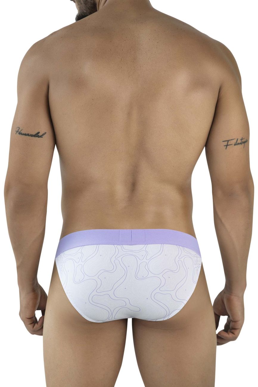 Clever 2057 Maze Mens Sporty Modern Bikini Brief Lilac