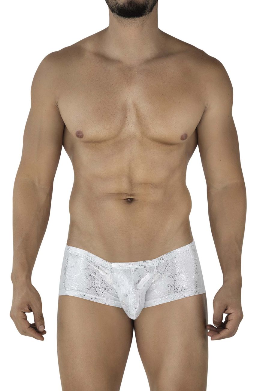 Clever 2061 Mens Diamond Metallic Trunks Silver