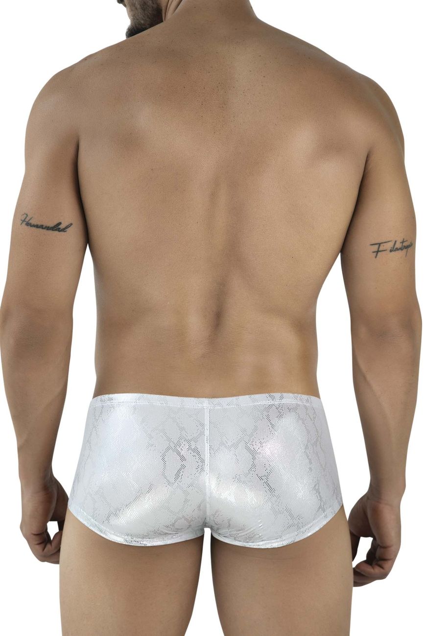 Clever 2061 Mens Diamond Metallic Trunks Silver