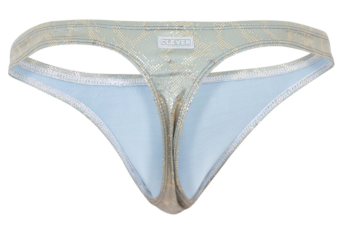 Clever 2063 Mens Diamond Sculpted Fit Thongs Gold