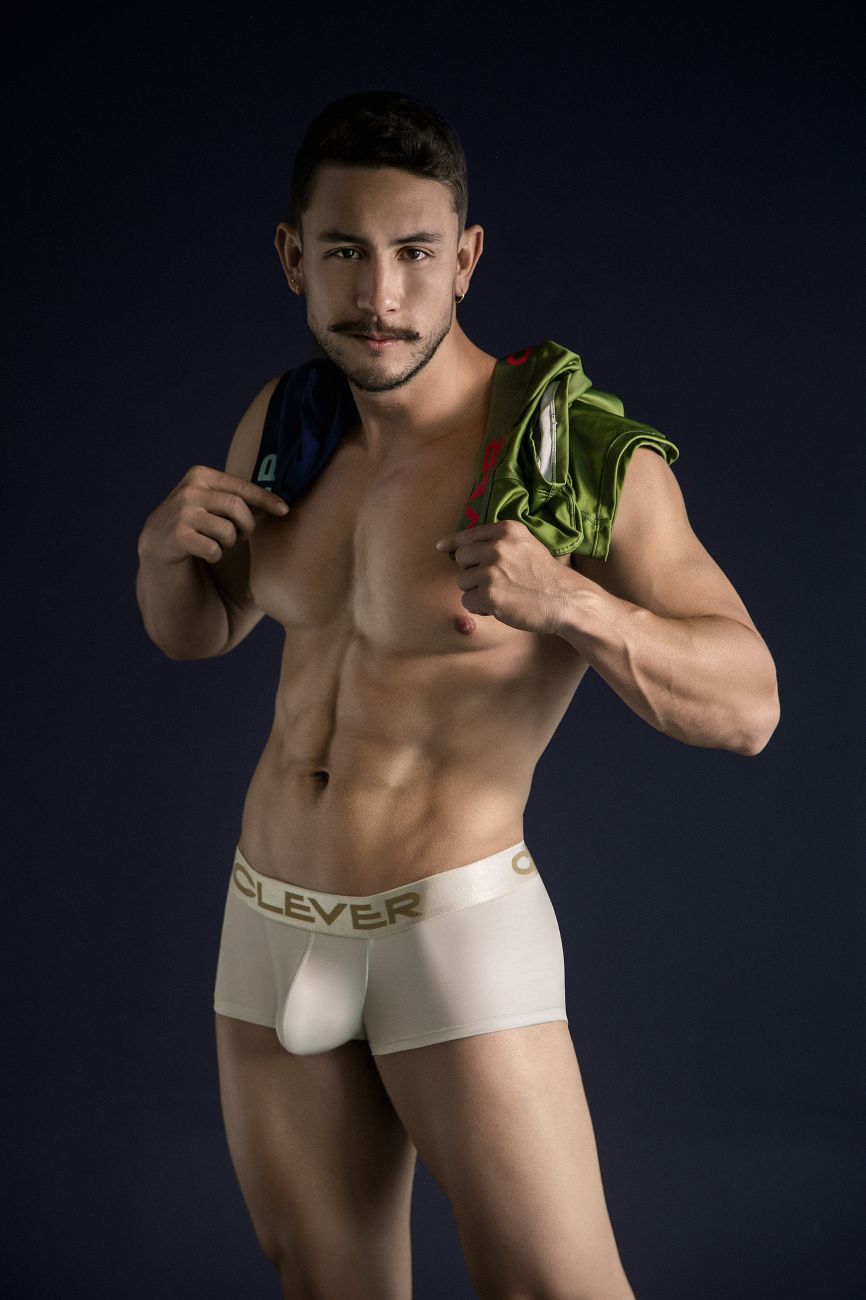 Clever 229953 3 Pack Mens Australian Latin Trunks Beige-Blue-Green