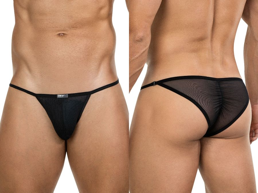 26057 Eos Male Intimate Wardrobe Sheer Bikini Black