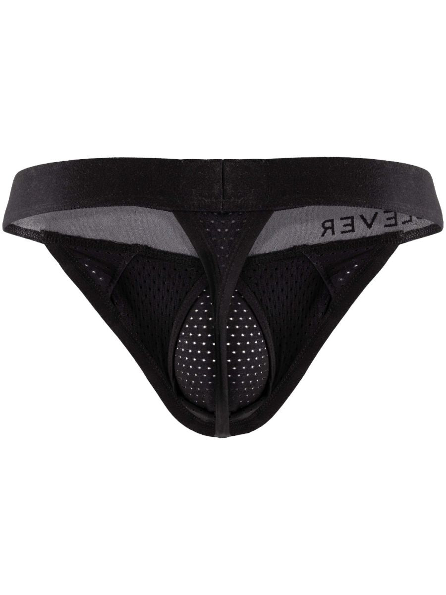 Clever 26192 Ulises Mens Kangaroo Pouch Internal Structured Thongs Black
