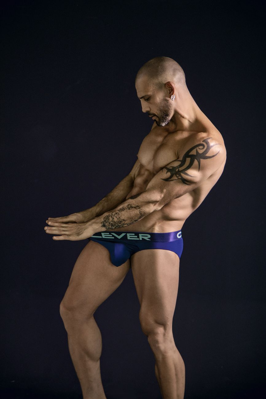 Clever 519968 3 Pack Mens Australian Latin Briefs Beige-Blue-Green