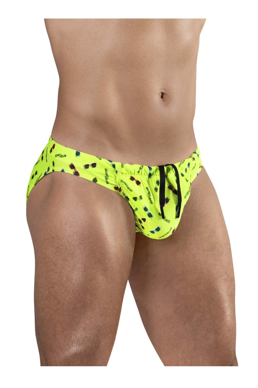 ErgoWear EW1762 FEEL SW Sunglass Print Swim Briefs Bright Yellow