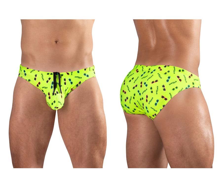 ErgoWear EW1765 X4D SW Swim Briefs Sunglasses & Soda Bright Yellow