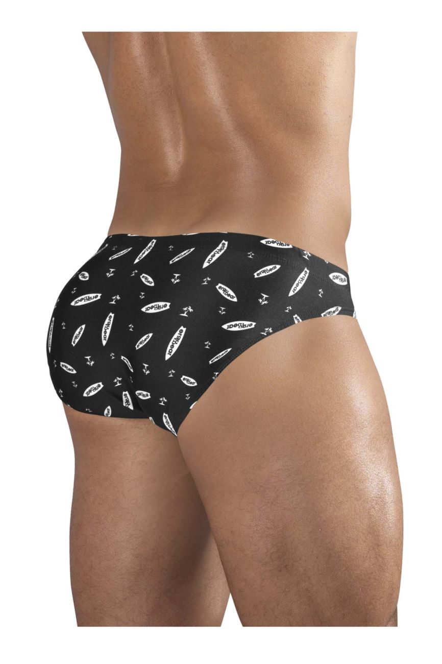 ErgoWear EW1766 X4D SW Swim Briefs Black-White