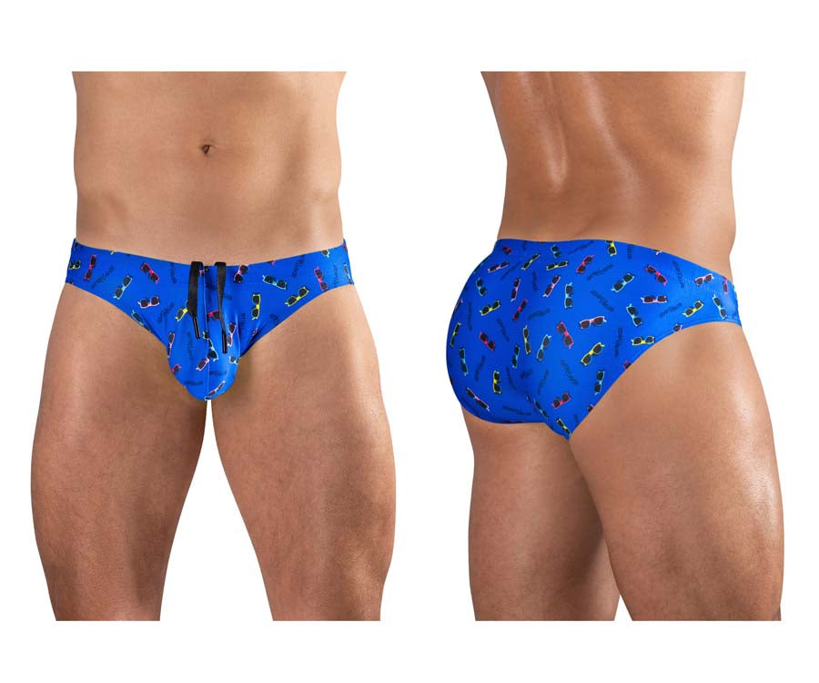 ErgoWear EW1767 X4D SW Swim Briefs Sunglasses Print Blue