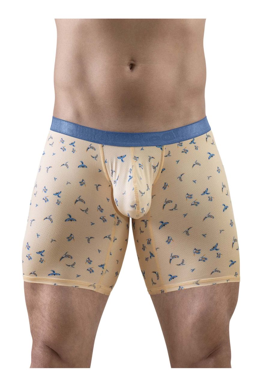 ErgoWear EW1775 SLK SE Male Comfortable Boxer Briefs Peach Birds