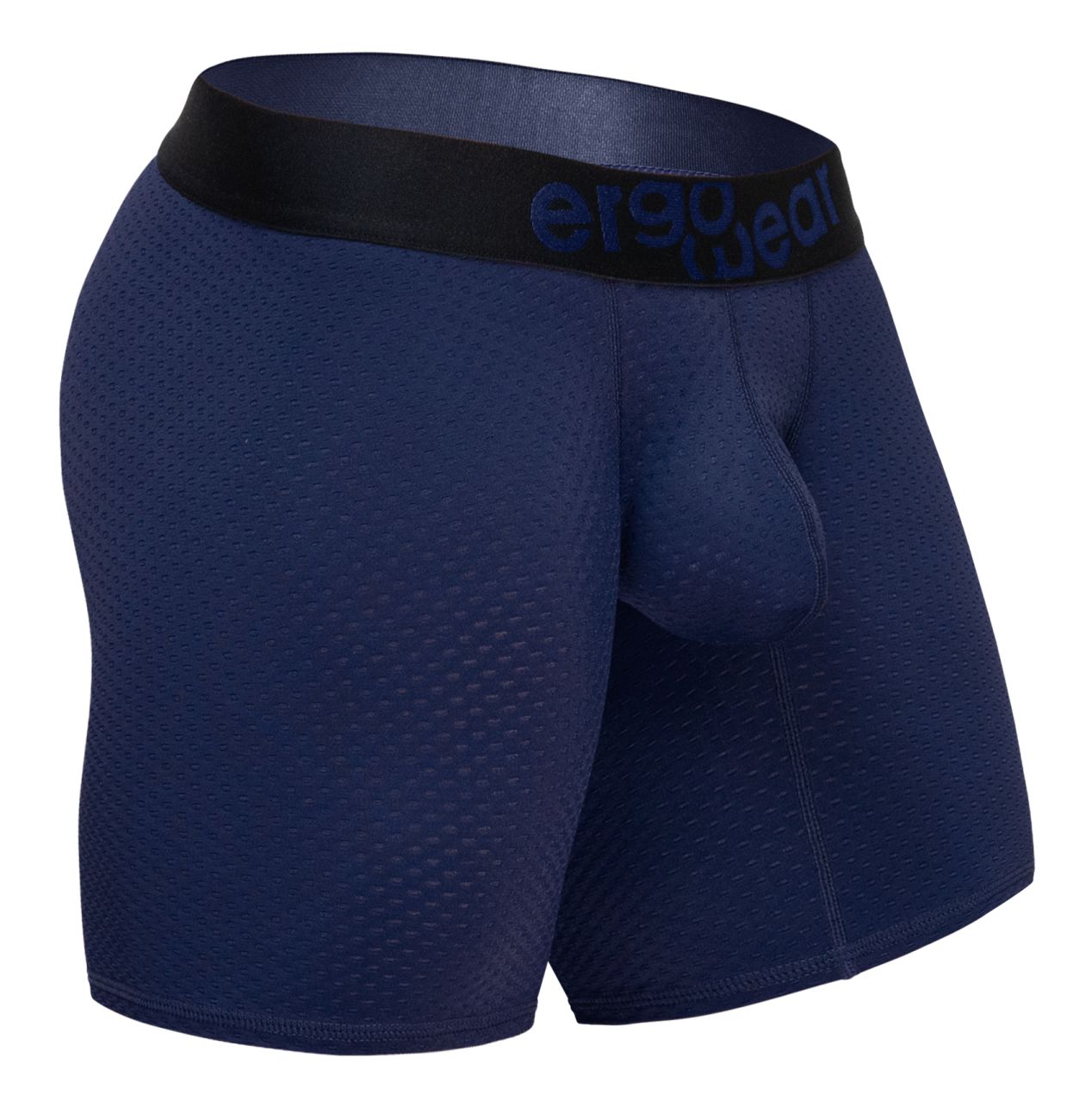 ErgoWear EW1792 MAX FLOW Mens Long Sleek Boxer Briefs Dark Blue
