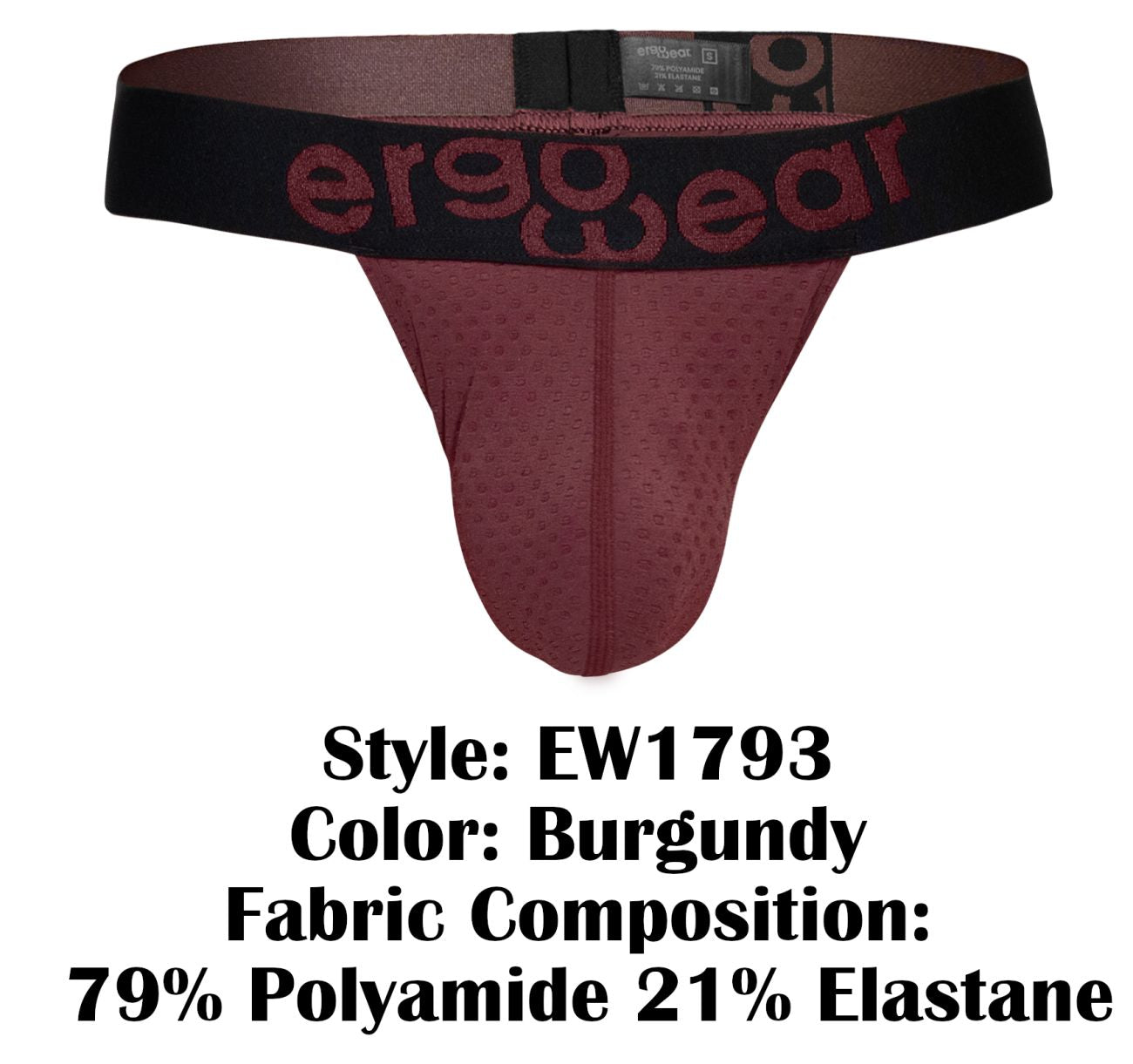 ErgoWear EW1793 MAX FLOW Mens Sleek G-String Burgundy
