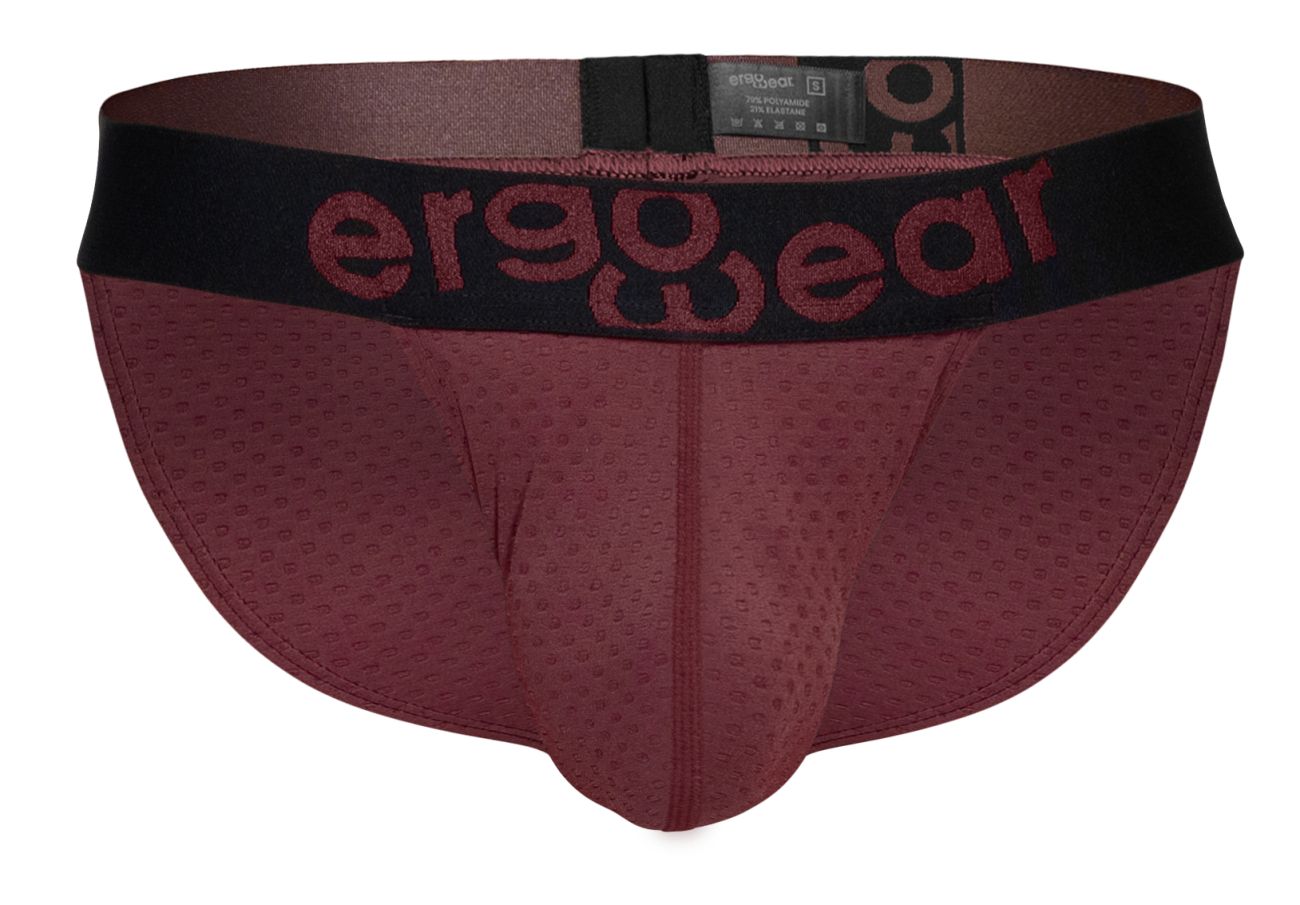 ErgoWear EW1794 MAX FLOW Mens Sleek Bikini Brief Burgundy