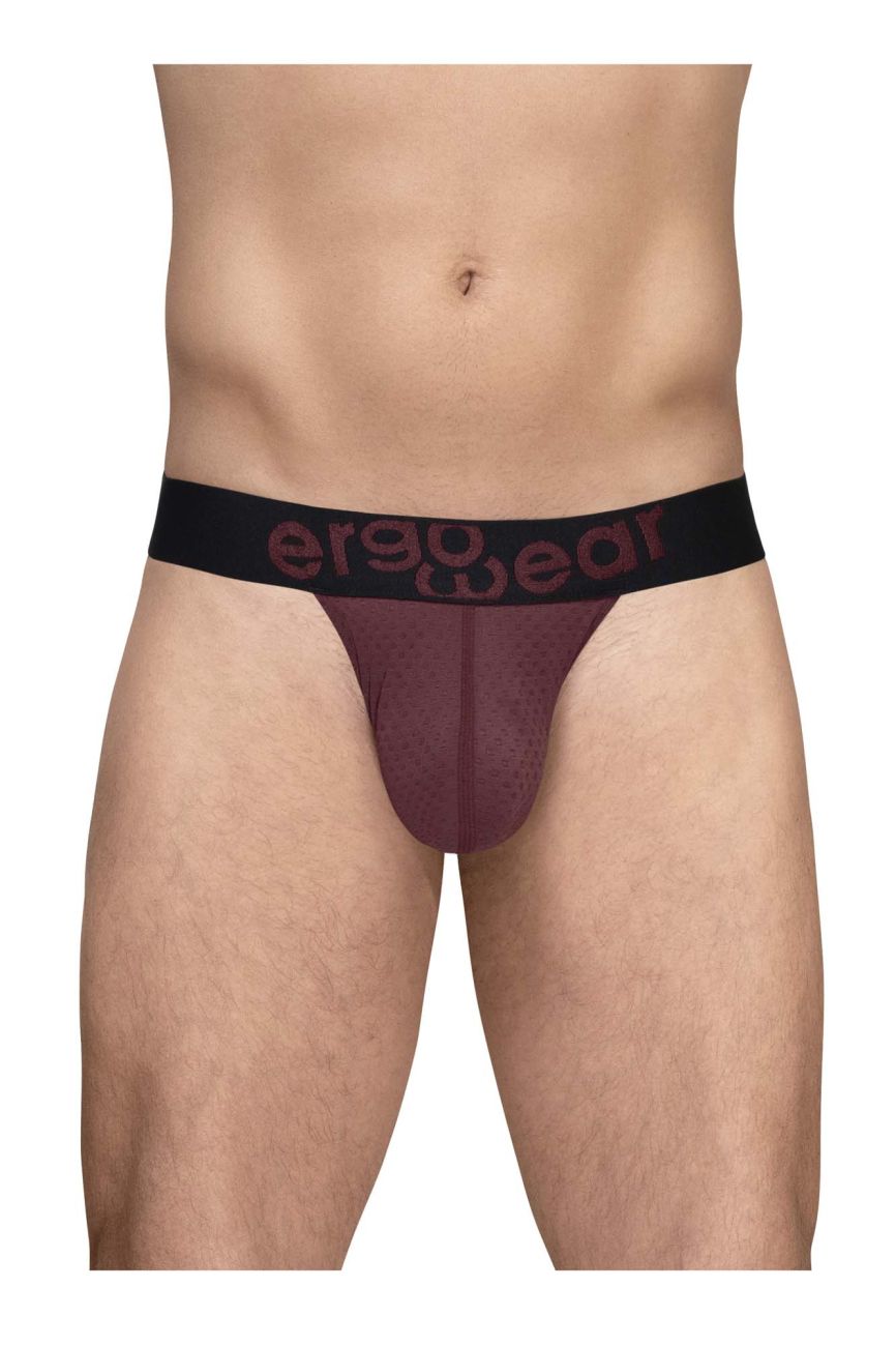 ErgoWear EW1794 MAX FLOW Mens Sleek Bikini Brief Burgundy