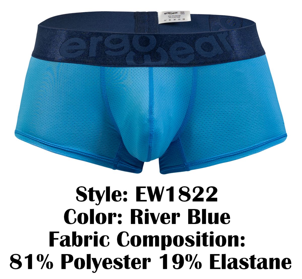ErgoWear EW1822 MAX BOLD SE Mens Body Hugging Trunks Blue